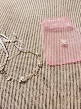 Pearl and Crystal Floral Headband - Pink Accents